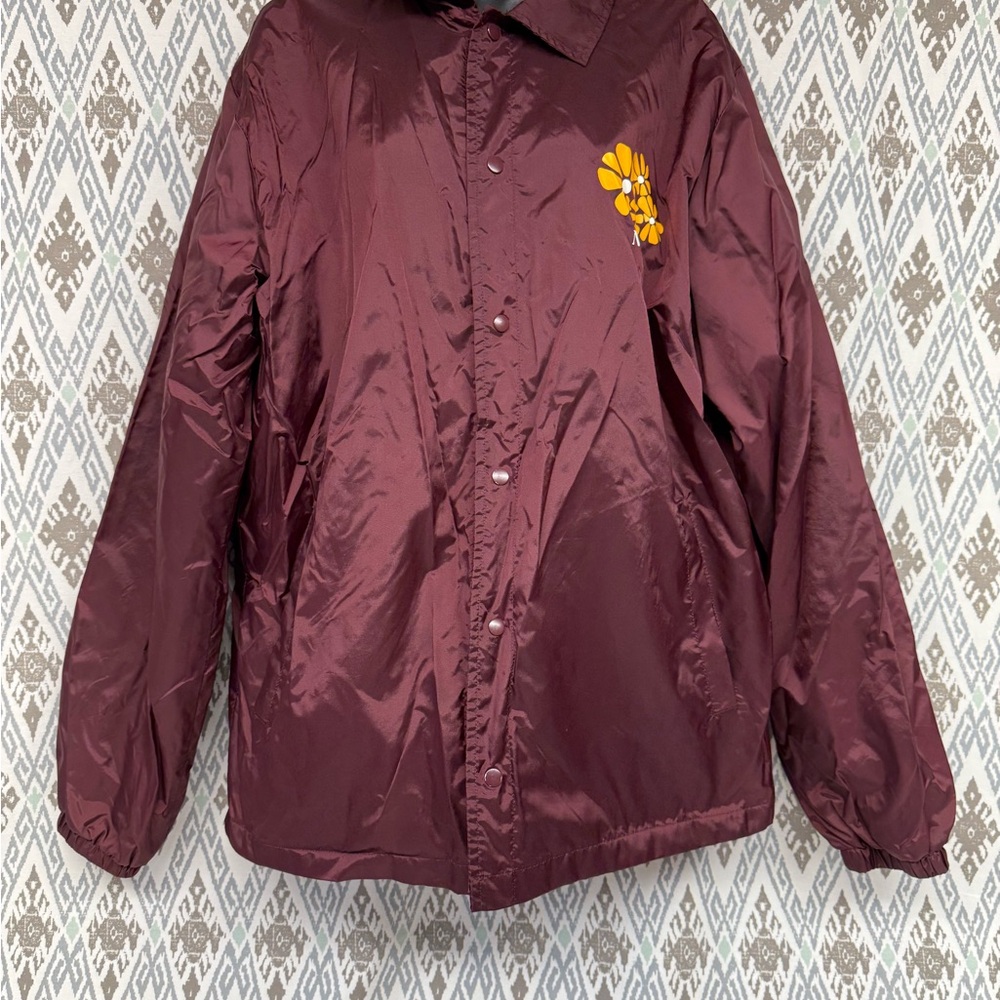 Neff Red Utility Jacket with Classic Design and Smooth Material